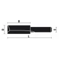 Fresa para madera Recta diámetro 2,4mm