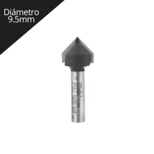 Imágen Fresa para madera en V diámetro 9.5mm