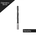 Broca para madera Plana /Ciega  8 x 105mm derecha