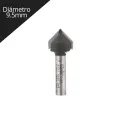 Fresa para madera en V diámetro 9.5mm