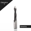 Broca Para Madera Pasante 5x58mm Derecha 