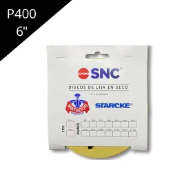 Imagen Discos de lija Velcro Starcke 6'' (150 mm) Grano 400 15 PERF
