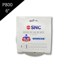 Imagen Discos de Lija 747 Velcro Starcke 6'' (150 mm) Grano 800 15 PERF