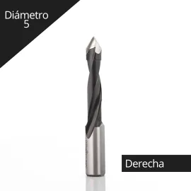 Imagen Broca Para Madera Pasante 5x58mm Derecha 