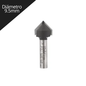 Imágen Fresa para madera en V diámetro 9.5mm