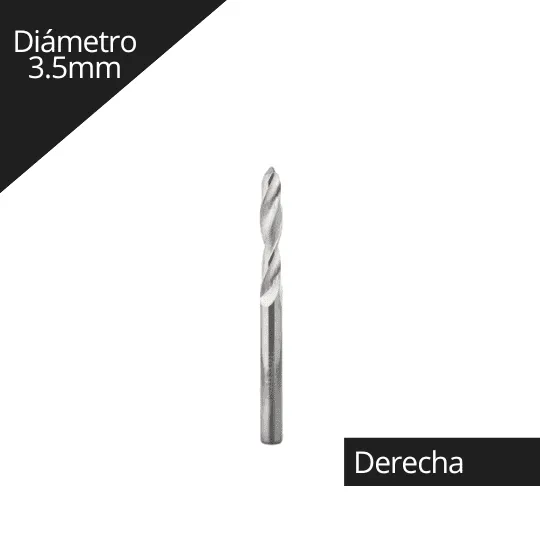 Broca Para Madera Helicoidal Klein 3.5mm Derecha