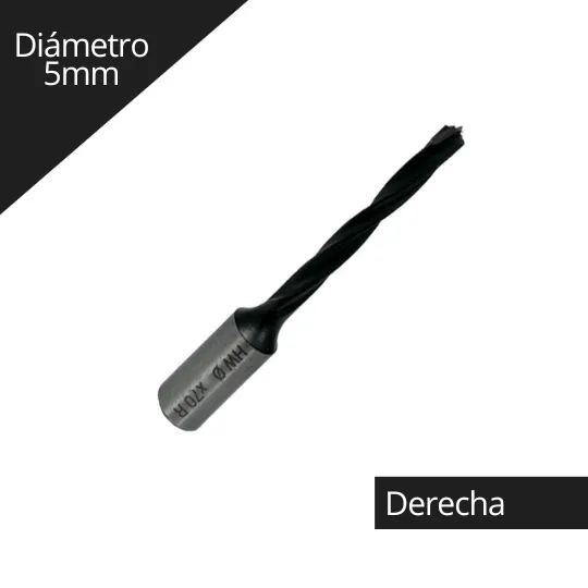 Broca para Madera Plana/Ciega 5x70mm derecha