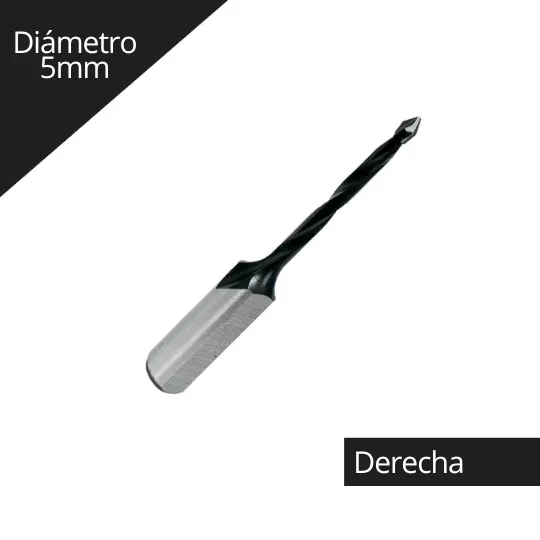 Broca para Madera Pasante 5x70mm derecha