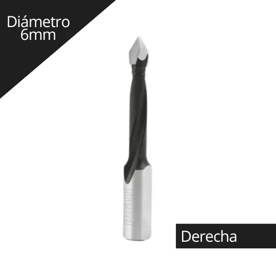 Broca para Madera Pasante 6x70mm derecha