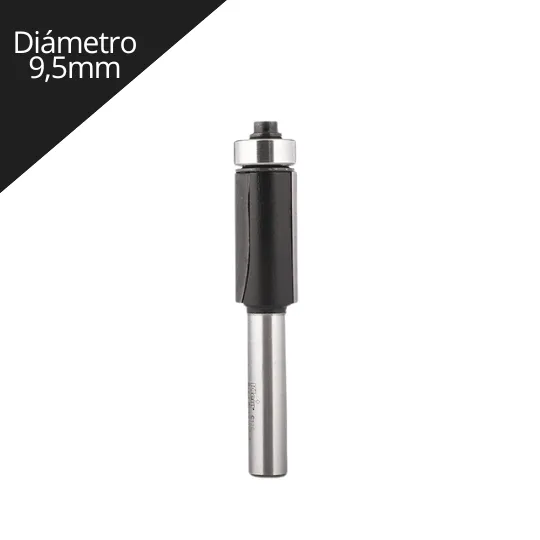 Fresa para madera Recta con rodamiento diámetro  9,5mm
