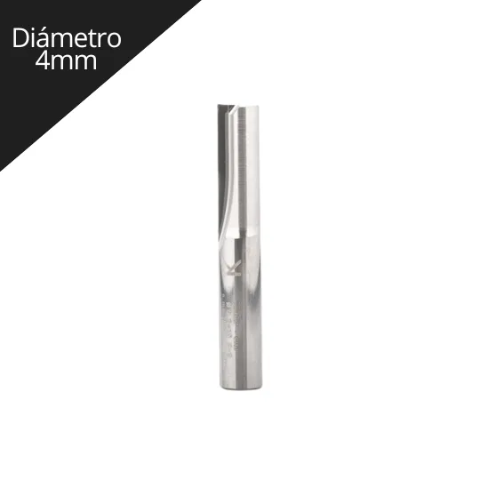 Fresa para madera Recta  diámetro 4mm