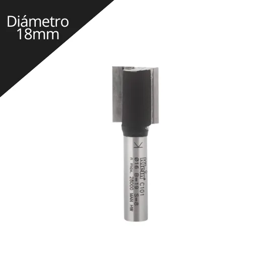 Fresa para madera Recta diámetro 18mm