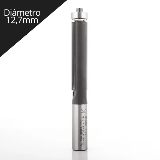 Fresa para madera Recta con rodamiento  diámetro 12,7 