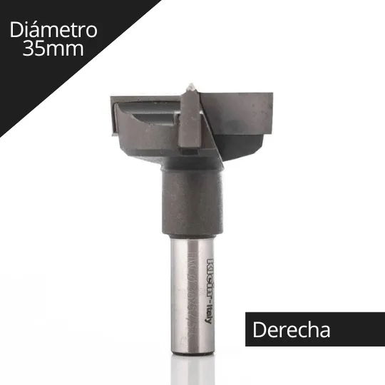 Broca Herraje Para madera 35mm Derecha