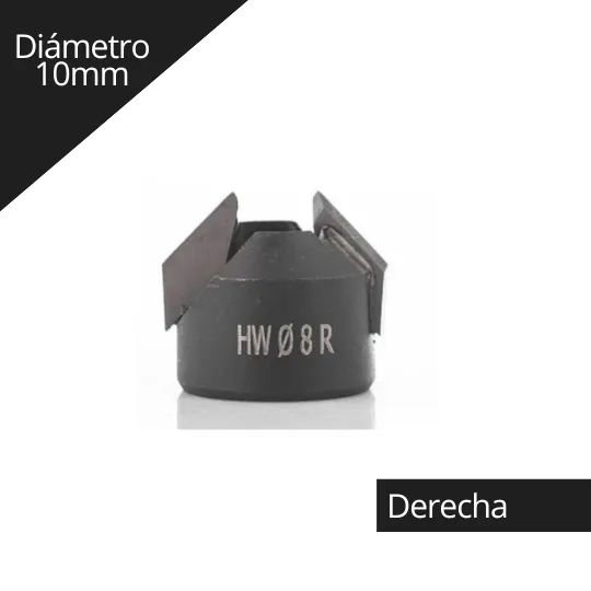 Avellanador Cónico Hélice Diámetro 10 mm 