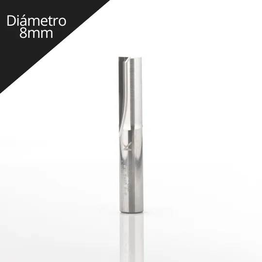 Fresa para madera Recta  diámetro 8mm