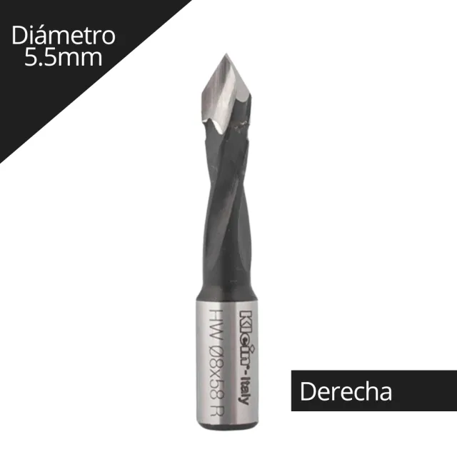 Broca Para Madera Pasante 5,5x70 Derecha