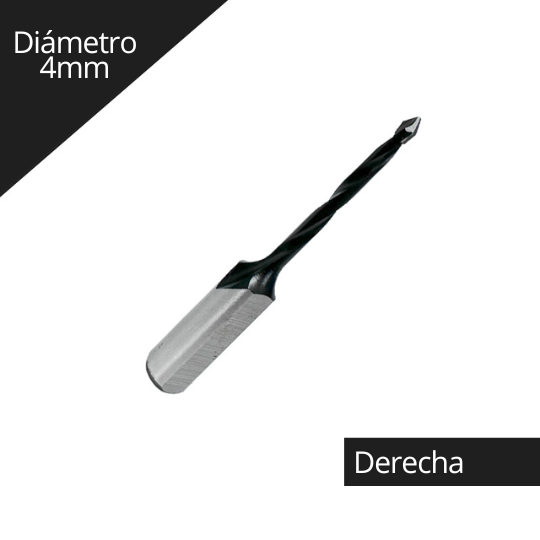 Imágen Broca para Madera Pasante 4x70mm derecha