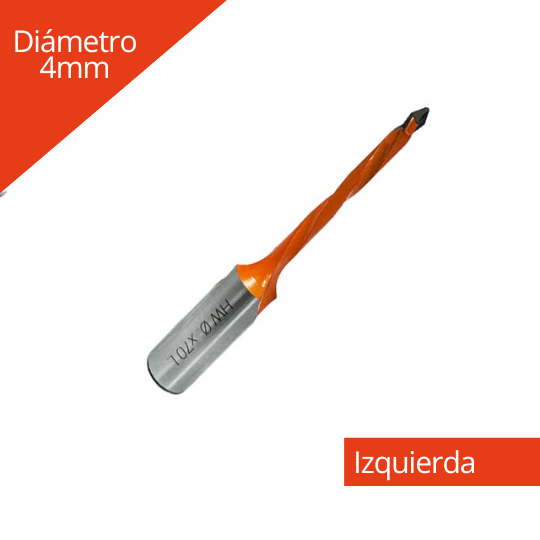 Broca para Madera Pasante 4x70mm izquierda