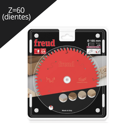 Imagen Disco Sierra Circular 7 1/4 (184mm) Z=60 Panel Laminado Freud