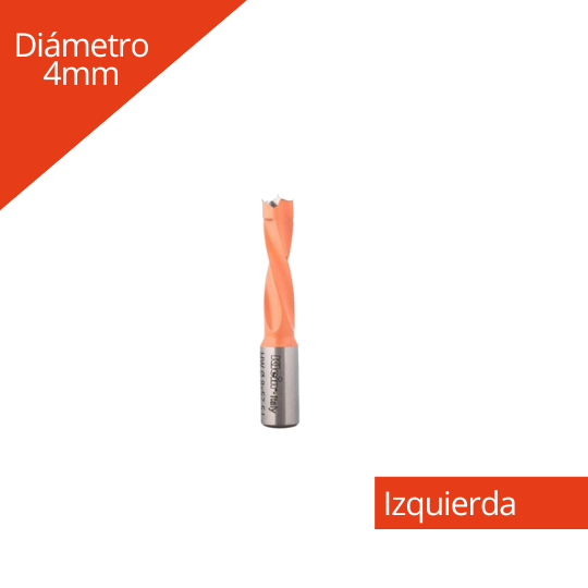 Broca para Madera Plana /Ciega 4x58mm izquierda