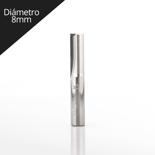 Imágen Fresa para madera Recta  diámetro 8mm